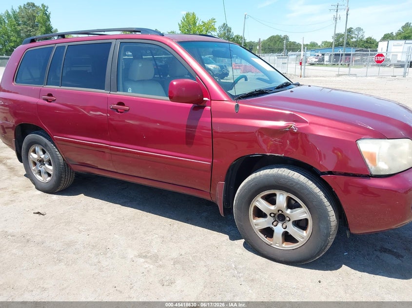 2004 Toyota Highlander VIN JTEEP21A040043873 IAAI salvage auction — NORMAL WEAR, Clear (Virginia), sold $200 on 2026-07-10 (photo 6)