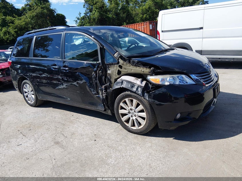 2017 Toyota Sienna VIN 5TDDZ3DC9HS152641 IAAI salvage auction — RIGHT FRONT, Salvage Title, sold $25 on 2026-07-23 (photo 1)