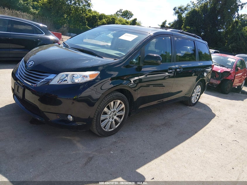 2017 Toyota Sienna VIN 5TDDZ3DC9HS152641 IAAI salvage auction — RIGHT FRONT, Salvage Title, sold $25 on 2026-07-23 (photo 2)