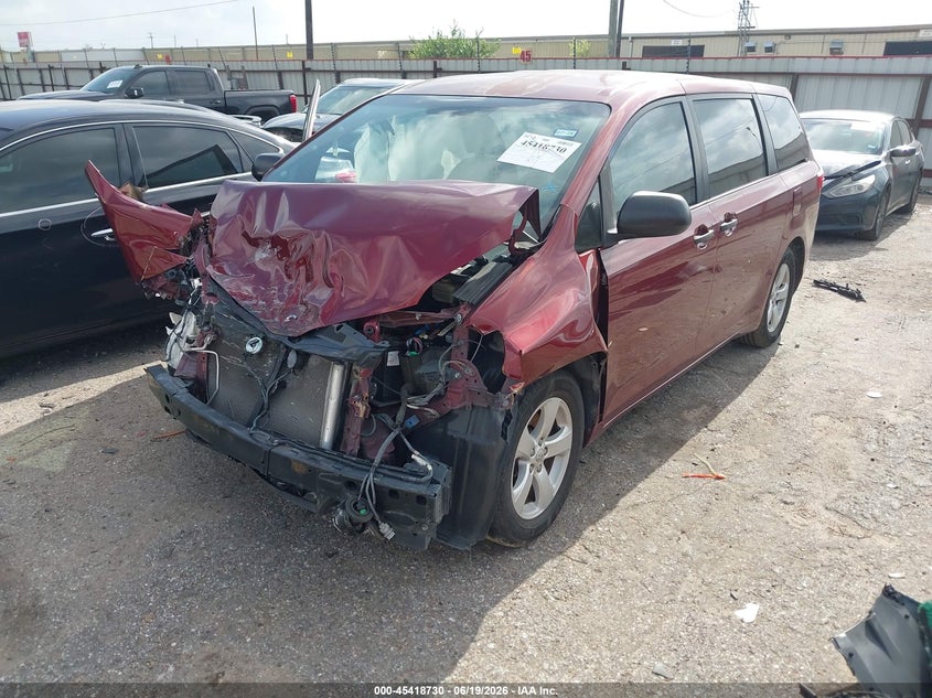 2015 Toyota Sienna VIN 5TDZK3DC2FS586097 IAAI salvage auction — FRONT END, Salvage (Texas), sold $1,250 on 2026-07-22 (photo 6)