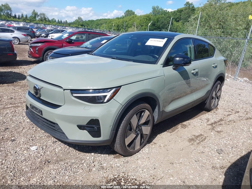 2023 Volvo C40 VIN YV4ED3GMXP2056740 IAAI salvage auction — RIGHT FRONT, Salvage (Illinois), sold $12,100 on 2026-07-23 (photo 2)
