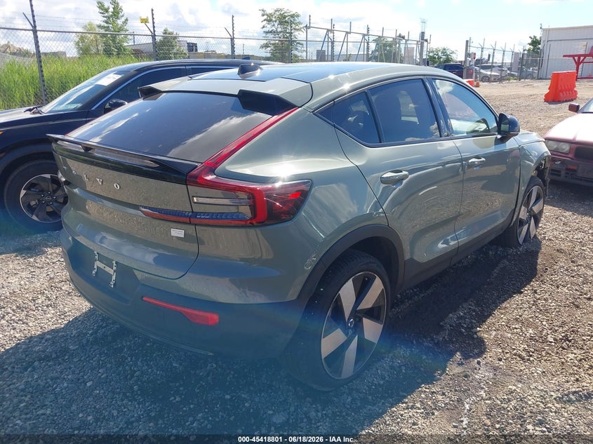 2023 Volvo C40 VIN YV4ED3GMXP2056740 IAAI salvage auction — RIGHT FRONT, Salvage (Illinois), sold $12,100 on 2026-07-23 (photo 4)