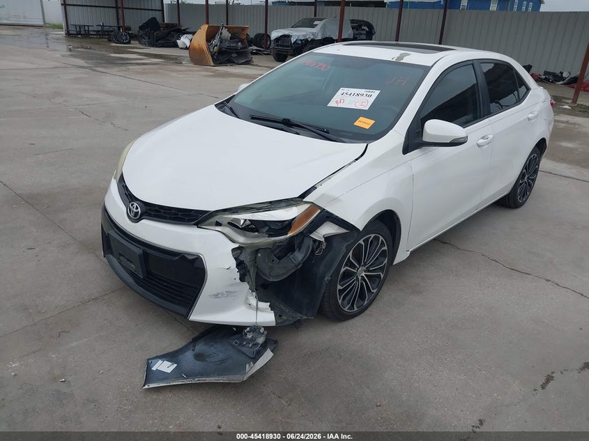 2014 Toyota Corolla VIN 5YFBURHE8EP056119 IAAI salvage auction — LEFT FRONT, Original (Texas), sold $2,700 on 2026-07-29 (photo 2)