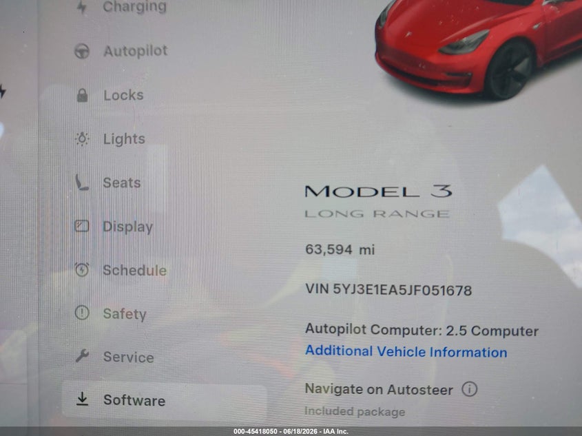 2018 Tesla Model 3 VIN 5YJ3E1EA5JF051678 IAAI salvage auction — RIGHT SIDE, Salvage (Idaho), sold $6,525 on 2026-07-16 (photo 7)