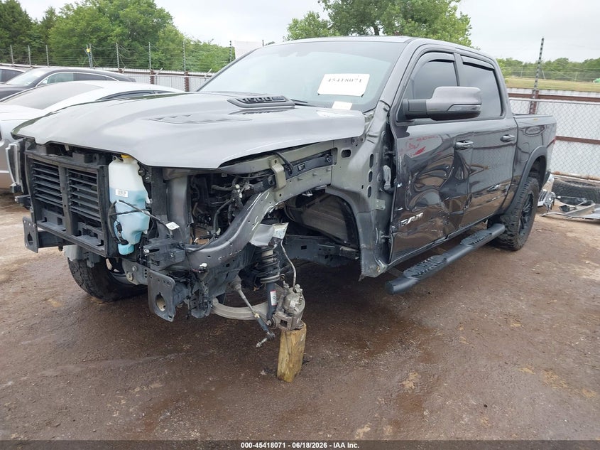 2024 Ram 1500 VIN 1C6SRFJT6RN142466 IAAI salvage auction — Side, Clear (Oklahoma), sold $20,300 on 2026-09-08 (photo 2)