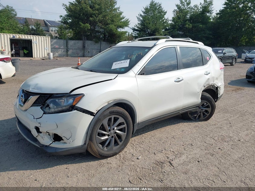 2016 Nissan Rogue VIN KNMAT2MV8GP709600 IAAI salvage auction — LEFT REAR, Salvage Title, sold $25 on 2026-07-28 (photo 2)