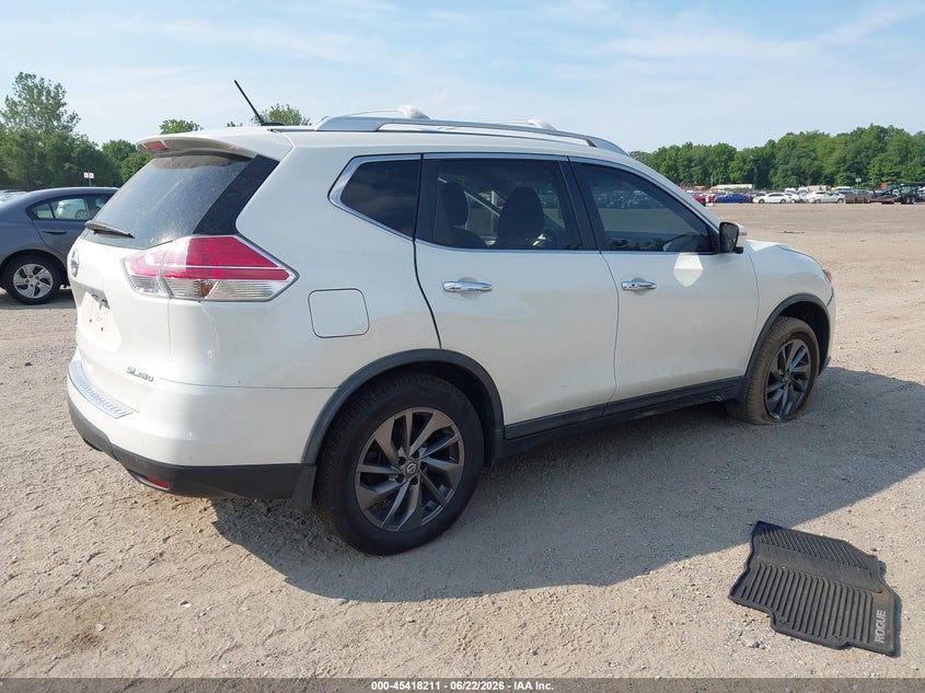 2016 Nissan Rogue VIN KNMAT2MV8GP709600 IAAI salvage auction — LEFT REAR, Salvage Title, sold $25 on 2026-07-28 (photo 4)