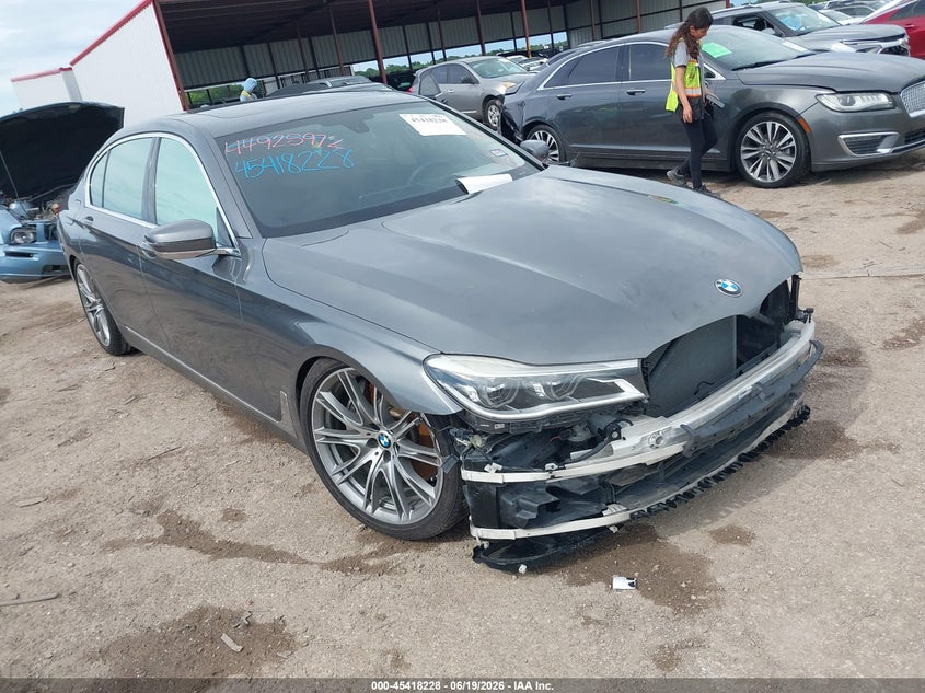 2016 BMW 7er VIN WBA7F0C53GGL99716 IAAI salvage auction — FRONT END, Original (Texas), sold $6,700 on 2026-07-17 (photo 1)