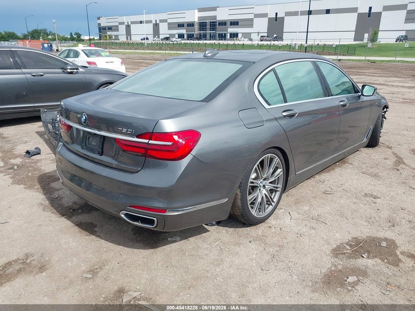 2016 BMW 7er VIN WBA7F0C53GGL99716 IAAI salvage auction — FRONT END, Original (Texas), sold $6,700 on 2026-07-17 (photo 4)