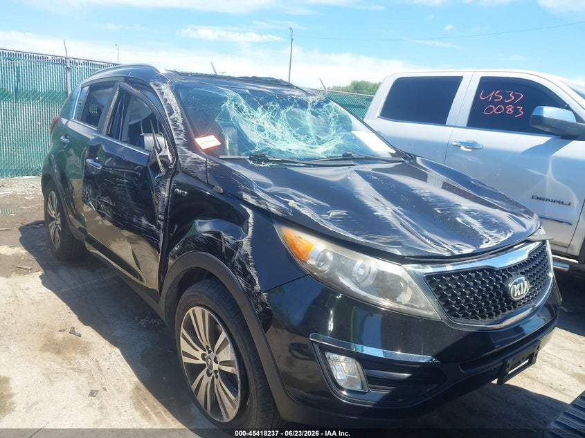 2016 Kia Sportage VIN KNDPCCAC6G7832041 IAAI salvage auction — ROLLOVER, Salvage Title, sold $25 on 2026-07-28 (photo 1)