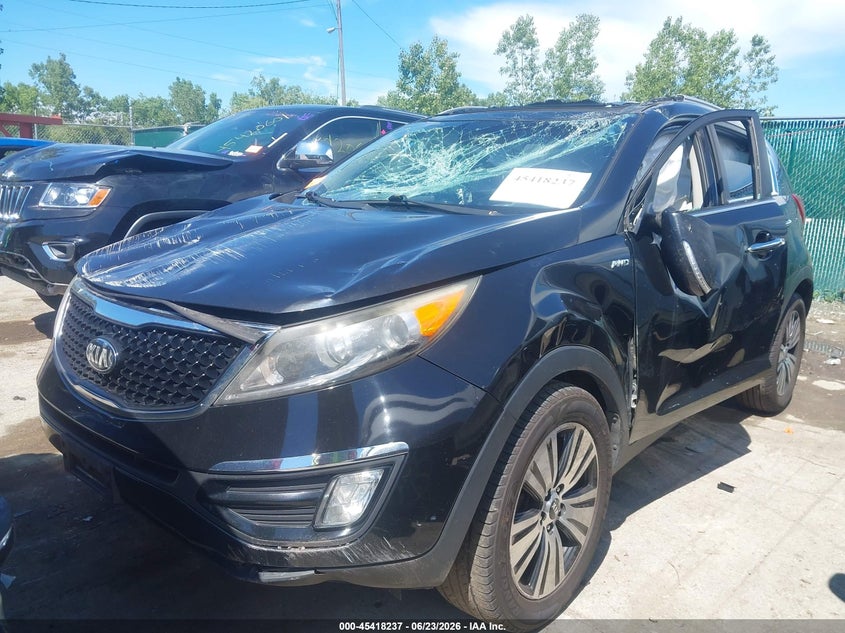 2016 Kia Sportage VIN KNDPCCAC6G7832041 IAAI salvage auction — ROLLOVER, Salvage Title, sold $25 on 2026-07-28 (photo 2)