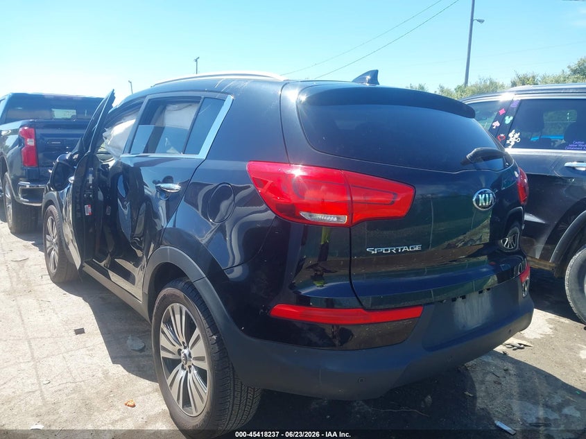 2016 Kia Sportage VIN KNDPCCAC6G7832041 IAAI salvage auction — ROLLOVER, Salvage Title, sold $25 on 2026-07-28 (photo 3)