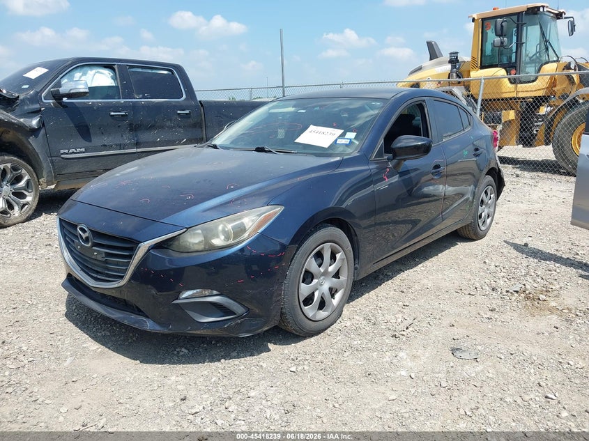 2014 Mazda 3 VIN JM1BM1T70E1148730 IAAI salvage auction — LEFT REAR, Original (Texas), sold $50 on 2026-07-21 (photo 2)