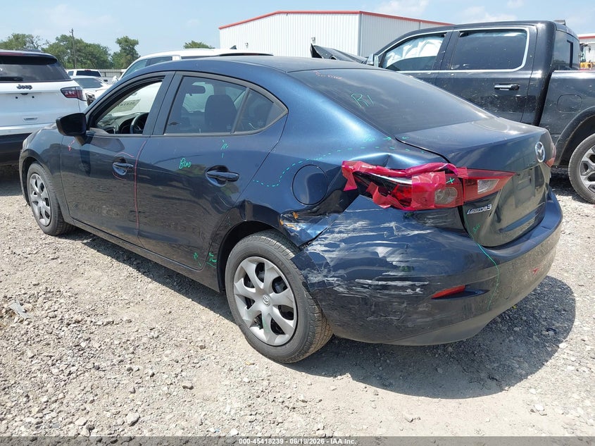 2014 Mazda 3 VIN JM1BM1T70E1148730 IAAI salvage auction — LEFT REAR, Original (Texas), sold $50 on 2026-07-21 (photo 3)