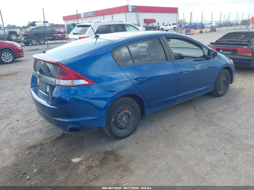 2012 Honda Insight VIN JHMZE2H55CS001429 IAAI salvage auction — NORMAL WEAR, Clear (Arkansas), sold $575 on 2026-07-15 (photo 4)