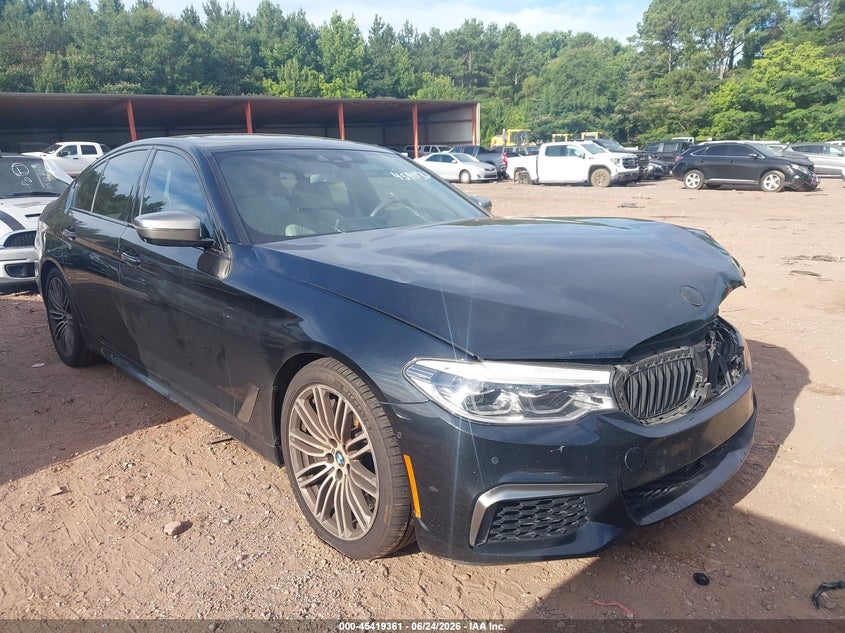 2018 BMW 5er VIN WBAJB9C56JG464040 IAAI salvage auction — LEFT FRONT, Salvage (Alabama), sold $6,950 on 2026-07-15 (photo 1)