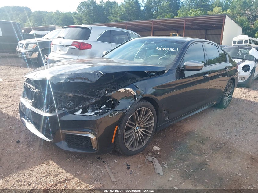 2018 BMW 5er VIN WBAJB9C56JG464040 IAAI salvage auction — LEFT FRONT, Salvage (Alabama), sold $6,950 on 2026-07-15 (photo 2)