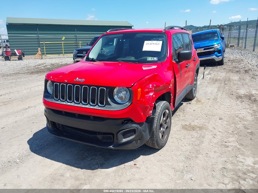 2017 Jeep Renegade VIN ZACCJBABXHPG20771 IAAI salvage auction — LEFT FRONT, Salvage (Pennsylvania), sold $1,300 on 2026-07-14 (photo 2)
