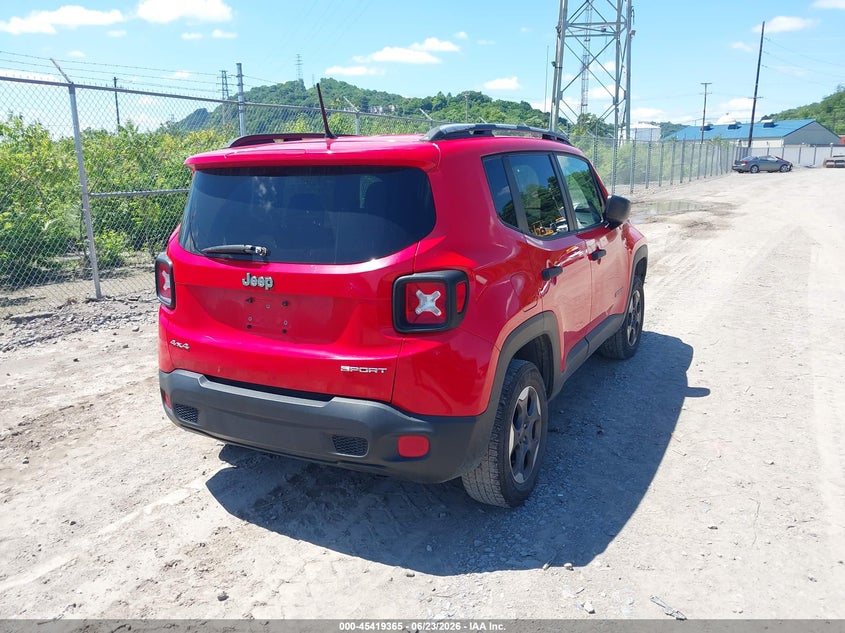 2017 Jeep Renegade VIN ZACCJBABXHPG20771 IAAI salvage auction — LEFT FRONT, Salvage (Pennsylvania), sold $1,300 on 2026-07-14 (photo 4)
