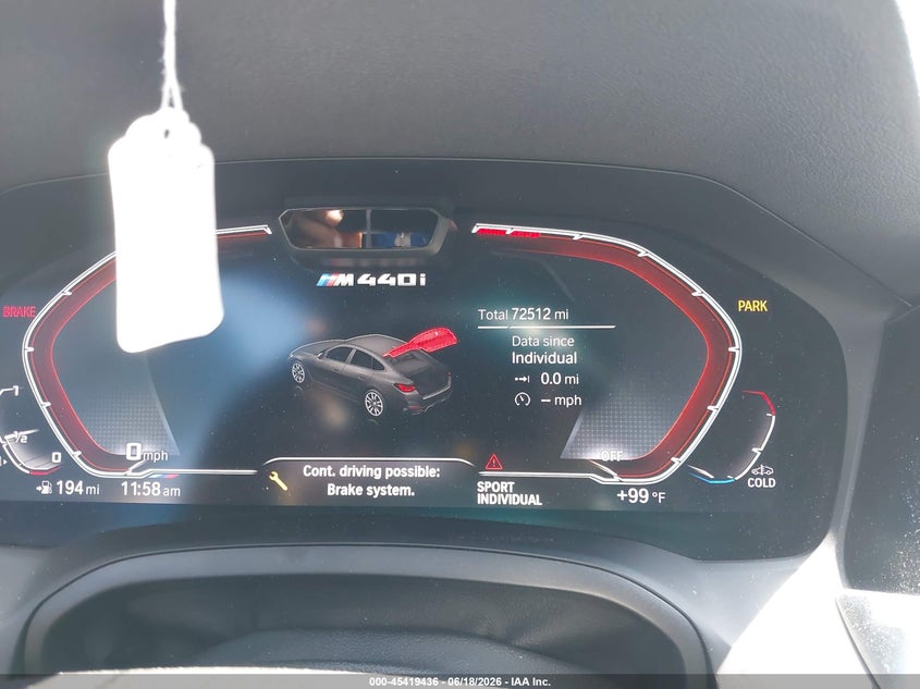 2022 BMW 4er VIN WBA13AW00NFM55294 IAAI salvage auction — FRONT END, Salvage Title, sold $9,400 on 2026-08-16 (photo 7)