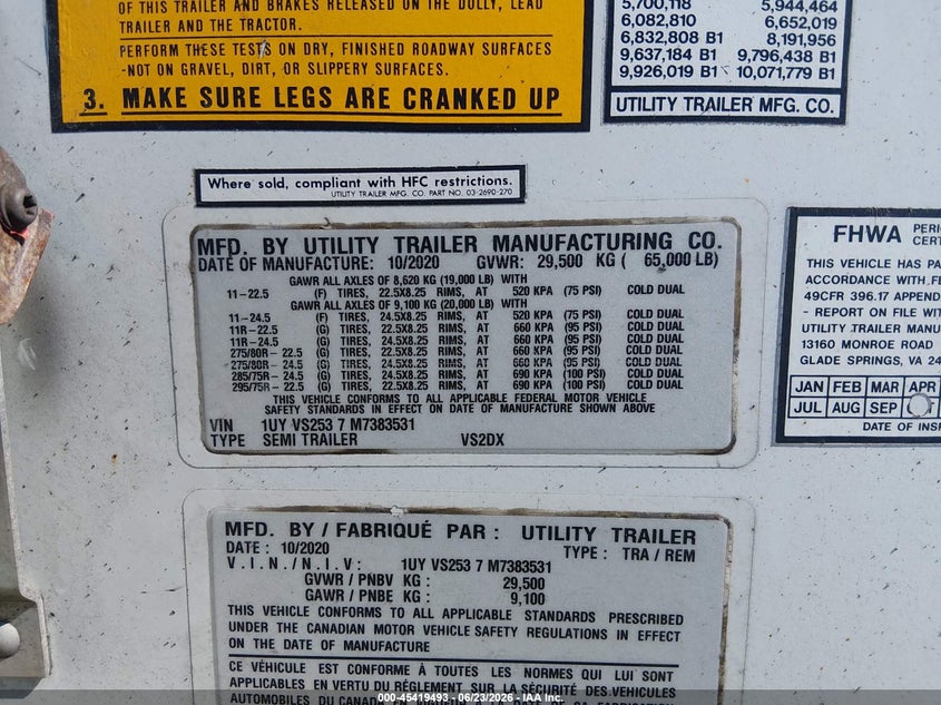 2021 Utility trailer mfg Unknown VIN 1UYVS2537M7383531 IAAI salvage auction — ROLLOVER, Salvage (Pennsylvania), sold $75 on 2026-07-29 (photo 9)