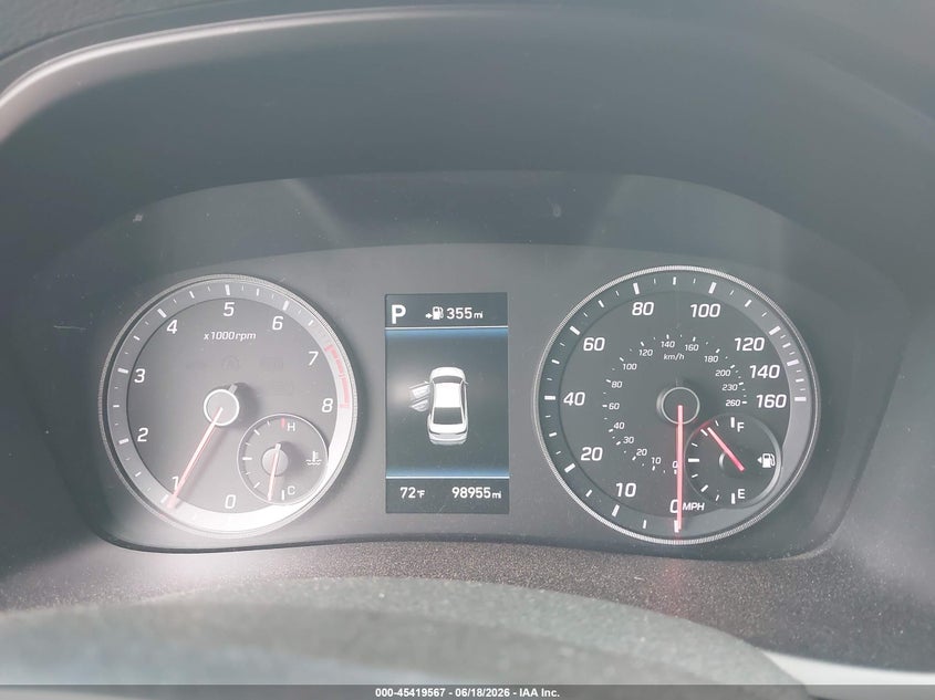 2019 Hyundai Sonata VIN 5NPE34AF7KH809542 IAAI salvage auction — FRONT END, Salvage Title, sold $1,850 on 2026-07-19 (photo 7)