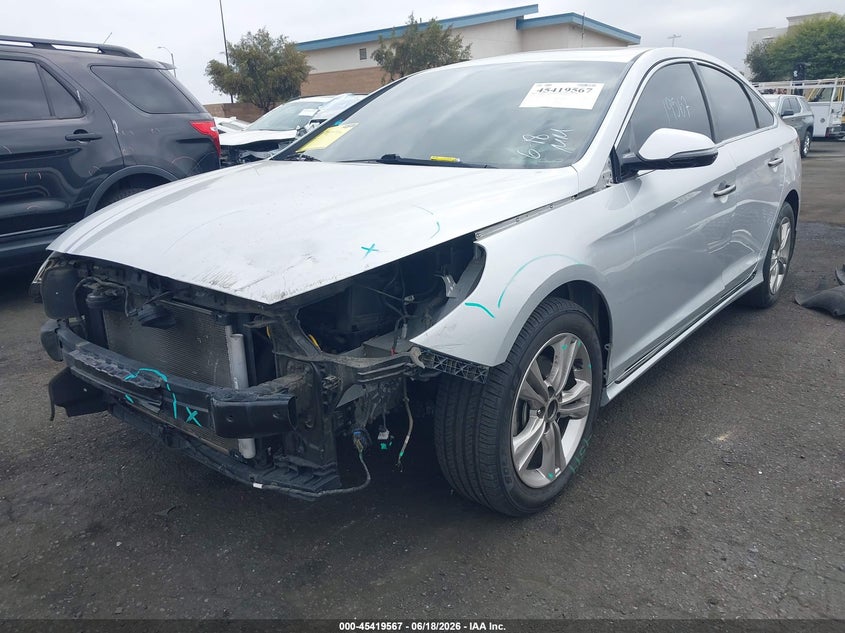2019 Hyundai Sonata VIN 5NPE34AF7KH809542 IAAI salvage auction — FRONT END, Salvage Title, sold $1,850 on 2026-07-19 (photo 2)