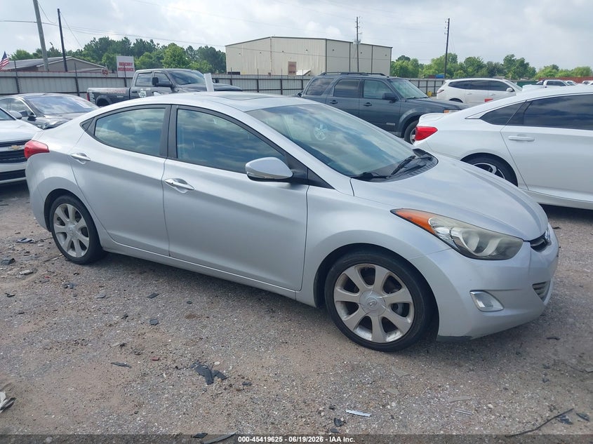 2013 Hyundai Elantra VIN KMHDH4AE2DU787393 IAAI salvage auction — NORMAL WEAR, Original (Texas), sold $1,450 on 2026-07-08 (photo 1)