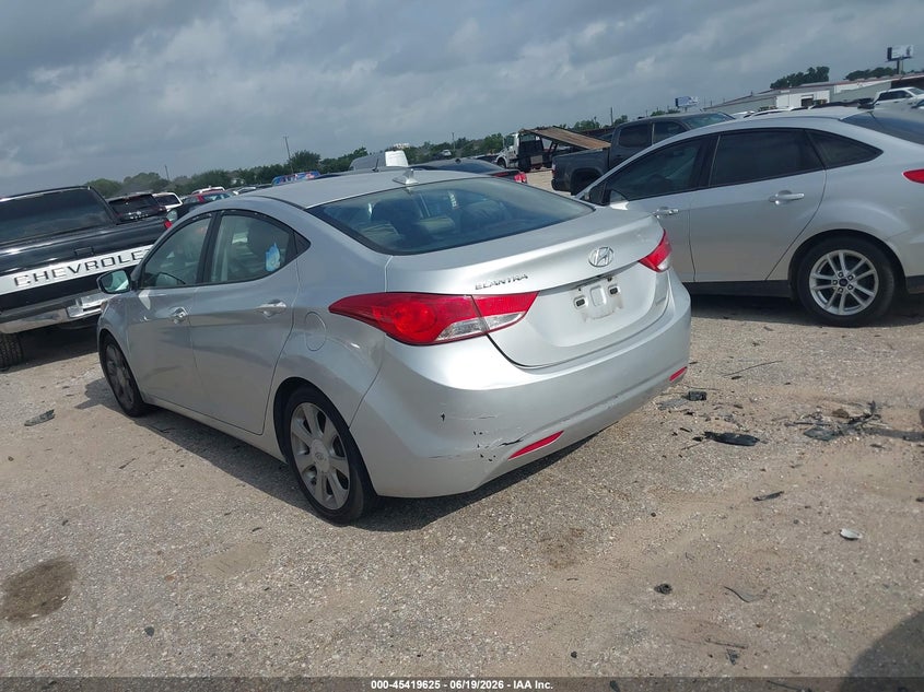 2013 Hyundai Elantra VIN KMHDH4AE2DU787393 IAAI salvage auction — NORMAL WEAR, Original (Texas), sold $1,450 on 2026-07-08 (photo 3)