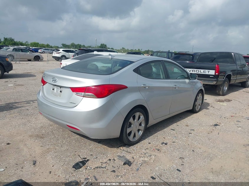 2013 Hyundai Elantra VIN KMHDH4AE2DU787393 IAAI salvage auction — NORMAL WEAR, Original (Texas), sold $1,450 on 2026-07-08 (photo 4)