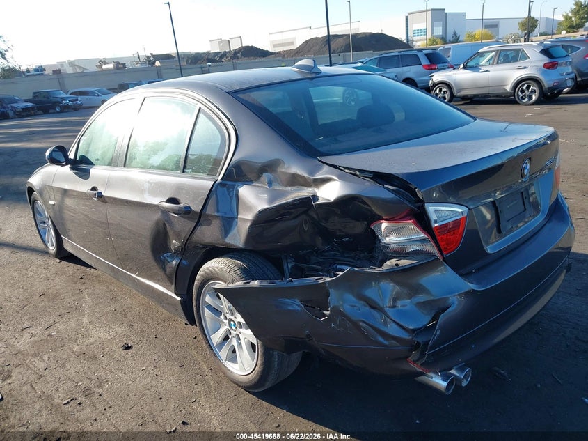 2007 BMW 3 series VIN WBAVA33507KX83747 IAAI salvage auction — SIDE, Salvage Certificate (California), sold $525 on 2026-07-10 (photo 3)