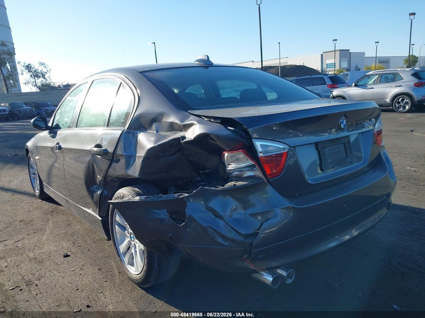 2007 BMW 3 series VIN WBAVA33507KX83747 IAAI salvage auction — SIDE, Salvage Certificate (California), sold $525 on 2026-07-10 (photo 6)