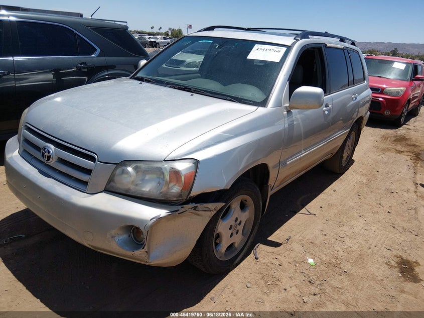 2007 Toyota Highlander VIN JTEDP21A770147616 IAAI salvage auction — NORMAL WEAR, Clear-Dealer Only (Arizona), sold $850 on 2026-07-28 (photo 2)