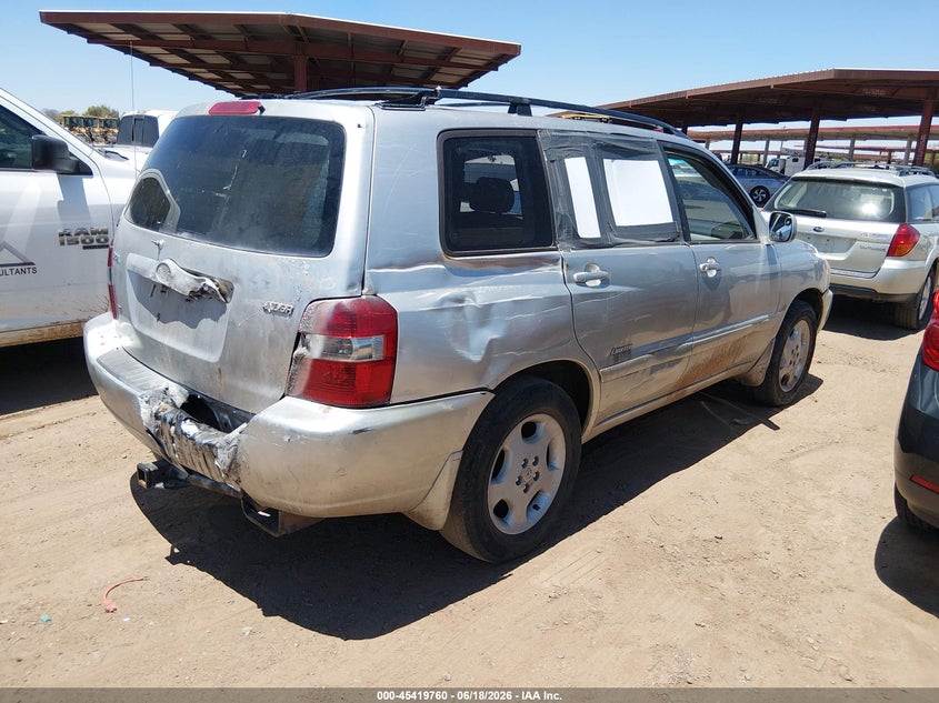 2007 Toyota Highlander VIN JTEDP21A770147616 IAAI salvage auction — NORMAL WEAR, Clear-Dealer Only (Arizona), sold $850 on 2026-07-28 (photo 4)