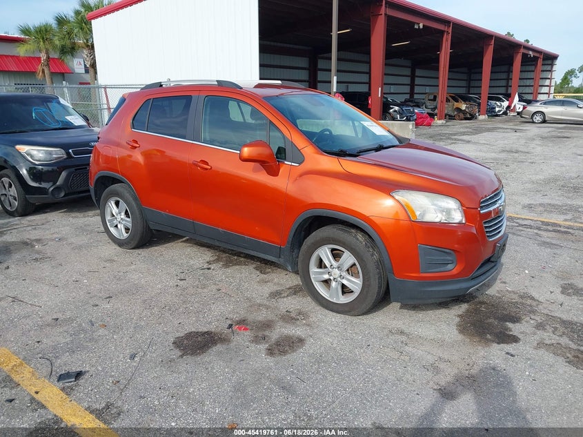 2016 Chevrolet Trax VIN KL7CJPSB8GB532402 IAAI salvage auction — REAR END, Rebuildable (Florida), sold $1,100 on 2026-07-06 (photo 1)