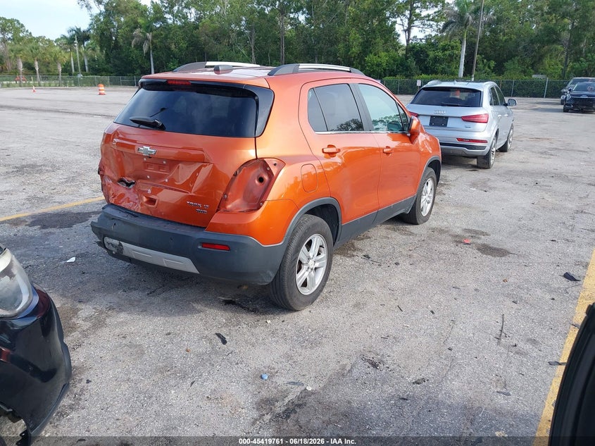 2016 Chevrolet Trax VIN KL7CJPSB8GB532402 IAAI salvage auction — REAR END, Rebuildable (Florida), sold $1,100 on 2026-07-06 (photo 4)