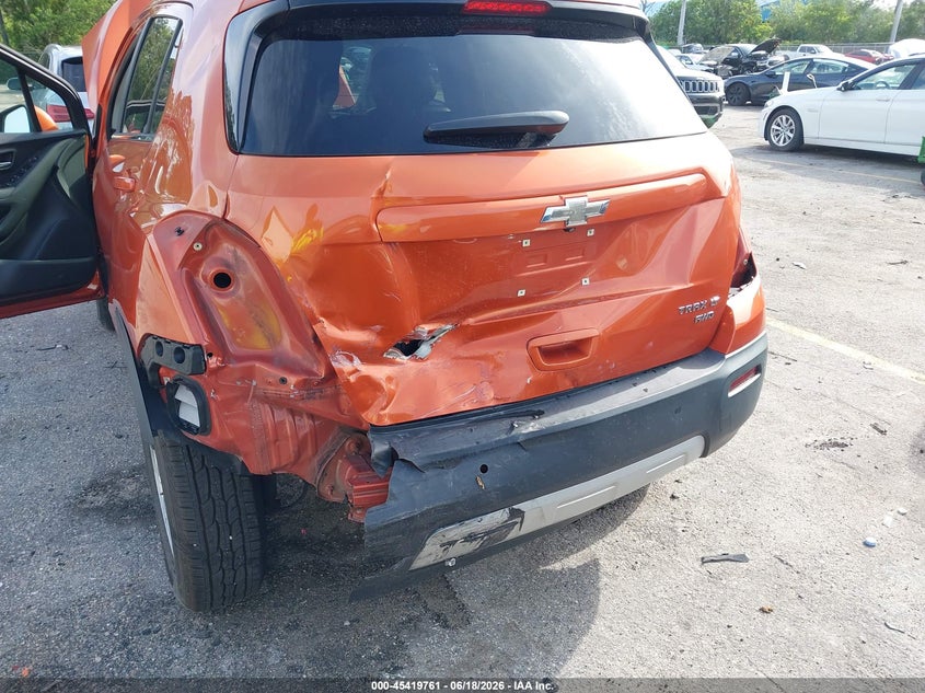 2016 Chevrolet Trax VIN KL7CJPSB8GB532402 IAAI salvage auction — REAR END, Rebuildable (Florida), sold $1,100 on 2026-07-06 (photo 6)