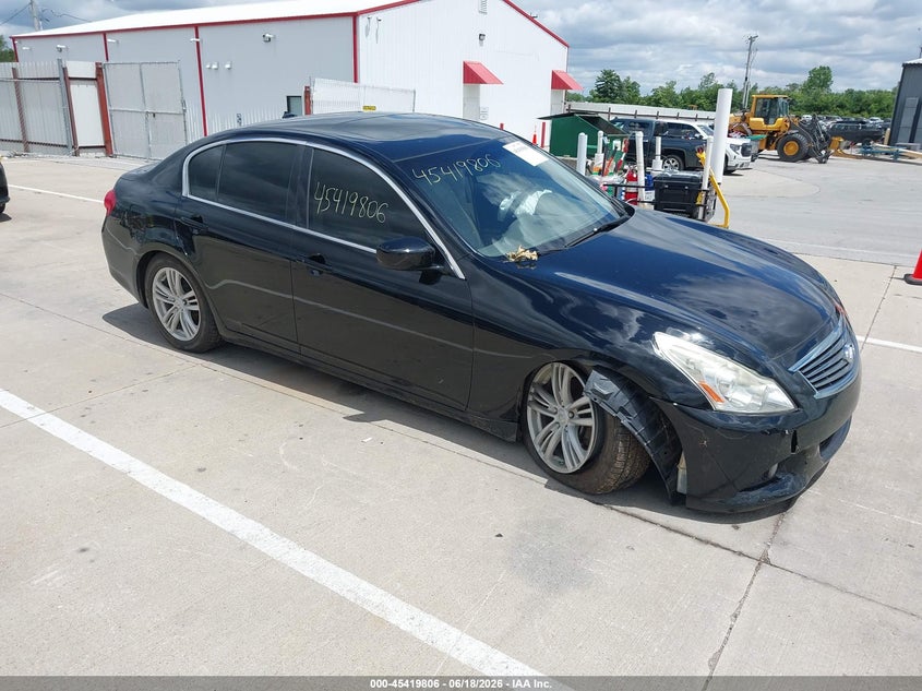 2013 Infiniti G VIN JN1CV6AR2DM754937 IAAI salvage auction — SIDE, Clear (Indiana), sold $950 on 2026-08-02 (photo 1)