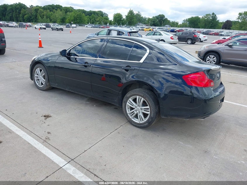 2013 Infiniti G VIN JN1CV6AR2DM754937 IAAI salvage auction — SIDE, Clear (Indiana), sold $950 on 2026-08-02 (photo 3)