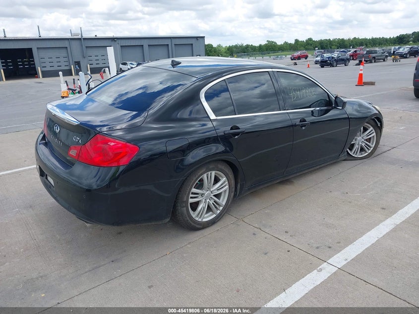 2013 Infiniti G VIN JN1CV6AR2DM754937 IAAI salvage auction — SIDE, Clear (Indiana), sold $950 on 2026-08-02 (photo 4)