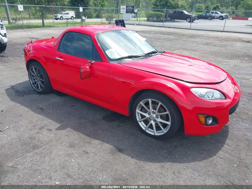 2011 Mazda Mx-5 miata VIN JM1NC2PF5B0216402 IAAI salvage auction — LEFT FRONT, Rebuildable (Florida), sold $2,700 on 2026-07-14 (photo 1)