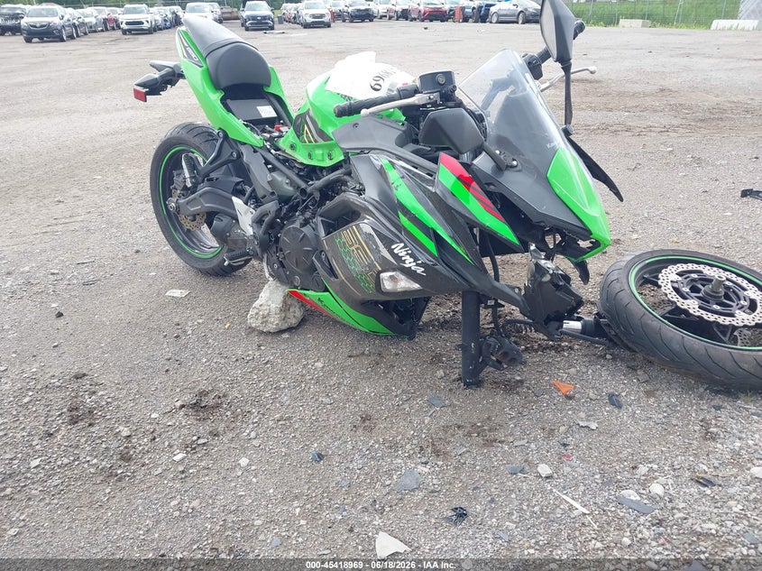 2020 Kawasaki Ninja VIN ML5EXEN17LDA06078 IAAI salvage auction — ALL OVER, Clear (Michigan), sold $150 on 2026-07-21 (photo 1)