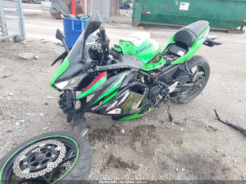 2020 Kawasaki Ninja VIN ML5EXEN17LDA06078 IAAI salvage auction — ALL OVER, Clear (Michigan), sold $150 on 2026-07-21 (photo 2)
