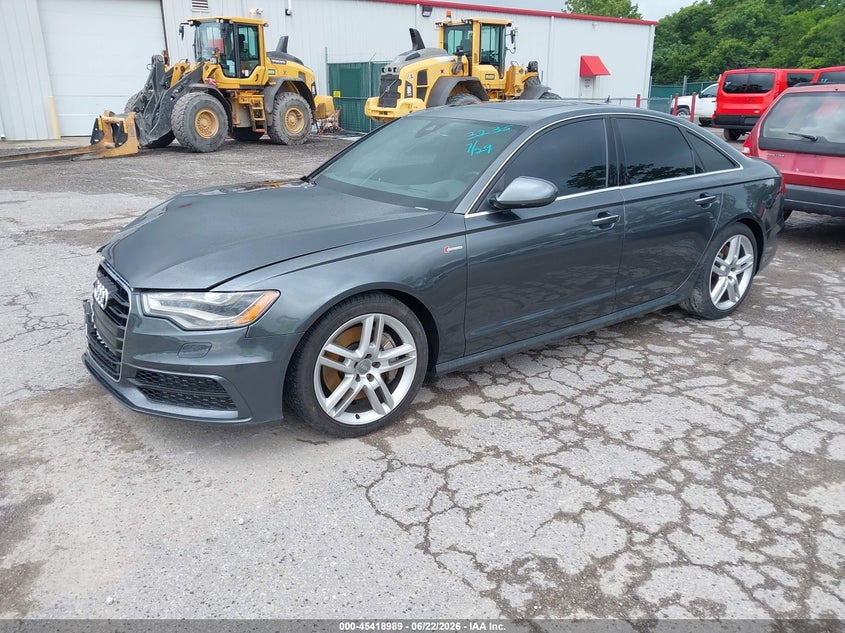 2015 Audi A6 VIN WAUHGAFCXFN023235 IAAI salvage auction — RIGHT FRONT, Salvage (Idaho), sold $1,575 on 2026-07-06 (photo 2)
