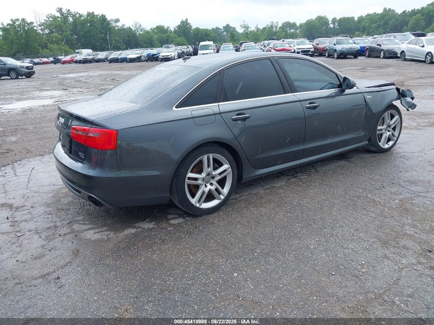 2015 Audi A6 VIN WAUHGAFCXFN023235 IAAI salvage auction — RIGHT FRONT, Salvage (Idaho), sold $1,575 on 2026-07-06 (photo 4)