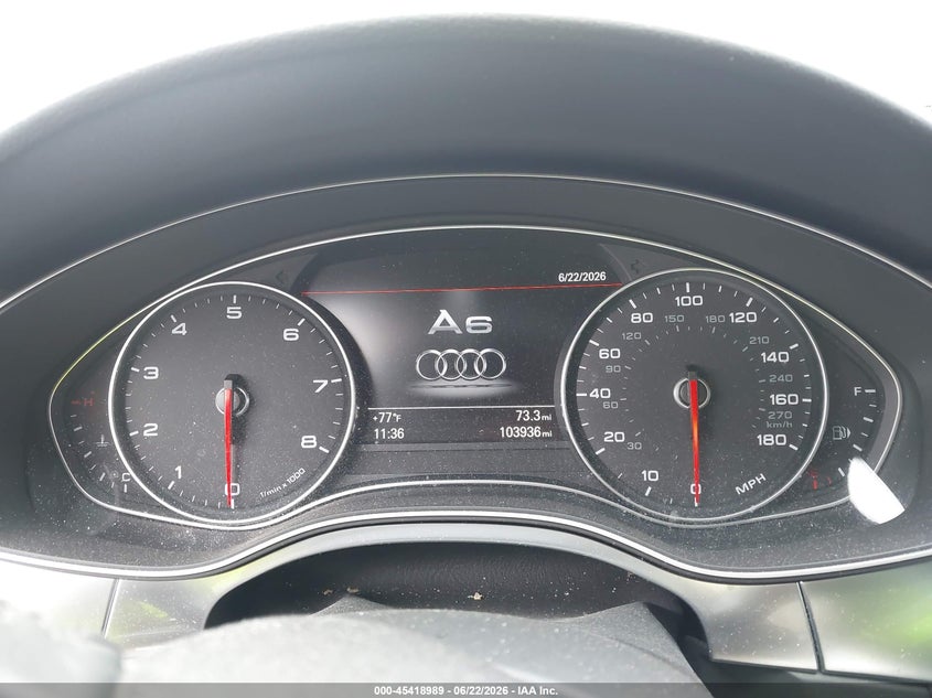2015 Audi A6 VIN WAUHGAFCXFN023235 IAAI salvage auction — RIGHT FRONT, Salvage (Idaho), sold $1,575 on 2026-07-06 (photo 7)
