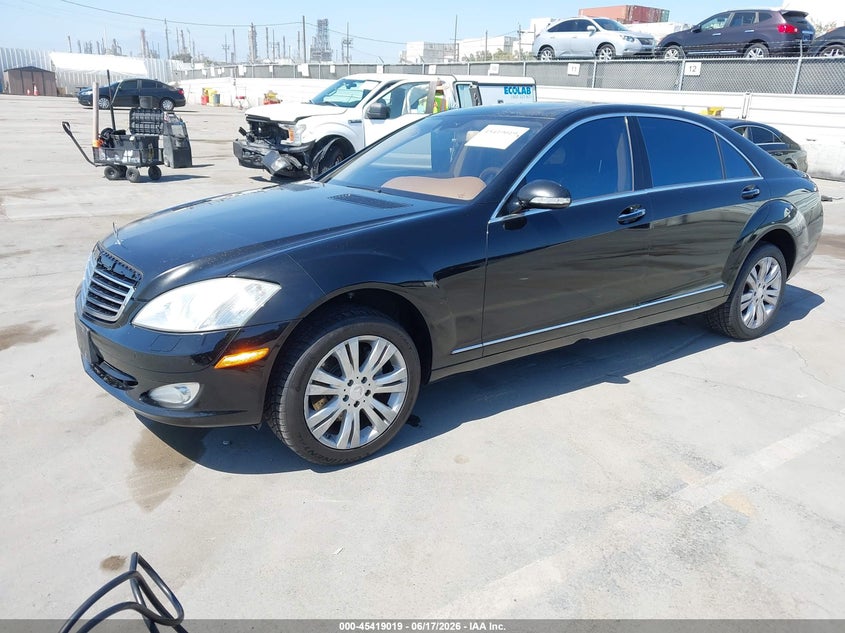 2008 Mercedes-benz S class VIN WDDNG71X98A219282 IAAI salvage auction — FRONT END, Clear - Dealer Only (California), sold $1,000 on 2026-07-15 (photo 2)