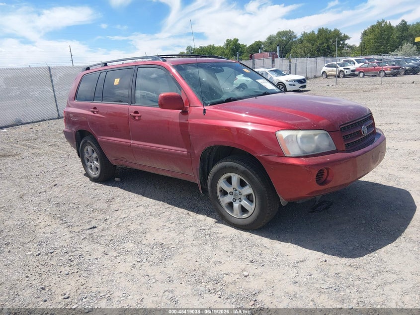 2002 Toyota Highlander VIN JTEHF21A920042380 IAAI salvage auction — NORMAL WEAR, Clear (Montana), sold $25 on 2026-07-08 (photo 1)