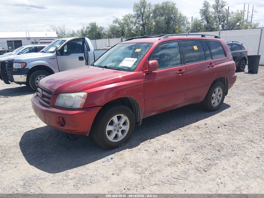 2002 Toyota Highlander VIN JTEHF21A920042380 IAAI salvage auction — NORMAL WEAR, Clear (Montana), sold $25 on 2026-07-08 (photo 2)