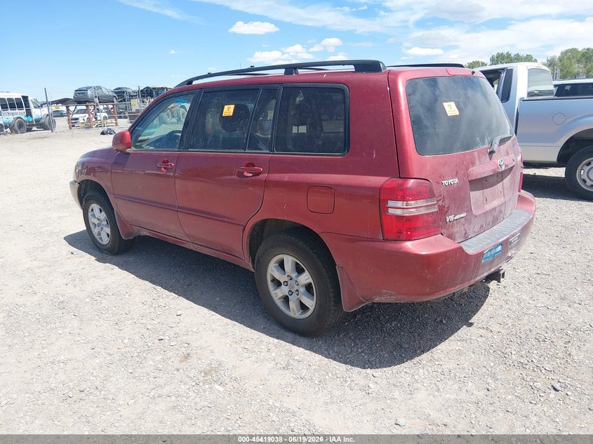 2002 Toyota Highlander VIN JTEHF21A920042380 IAAI salvage auction — NORMAL WEAR, Clear (Montana), sold $25 on 2026-07-08 (photo 3)